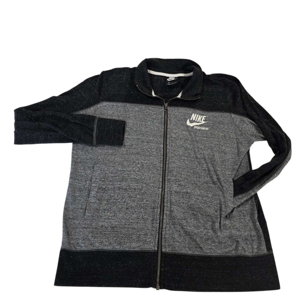 Nike Sportswear Full Zip Track Jacket‎ Grey Black Size L Men's Athletic Outdoors